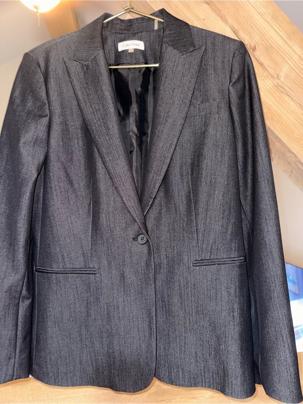 Calvin Klein Charcoal Single-Button Women's Blazer
